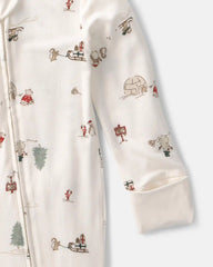 Baby North Pole PurelySoft™ 2-Way Zip Sleep & Play Pajamas - Cream