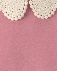 Toddler Girl Collared Fleece Sweater - Pink
