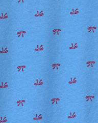 Toddler Girl Bow Long-Sleeve Top - Blue