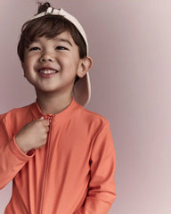 Toddler Full-Zip Long-Sleeve Rashguard - Orange