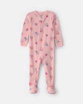 Baby Girl 1-Piece Floral Thermal Snug Fit Footed Pajama - Pink