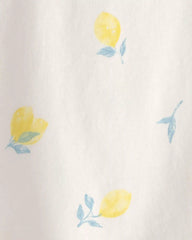 Baby Girl Lemon Relaxed Top - Cream