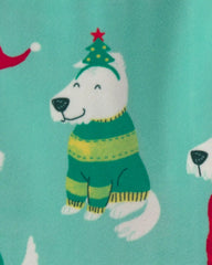 Toddler 2-Piece Christmas DreamPlush Snug Fit Pajama Set - Green
