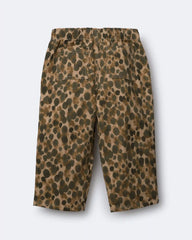 Toddler Girl Pleated Pants in Leopard - Brown