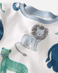 Toddler Organic Cotton Pajamas Set in Wildlife Print