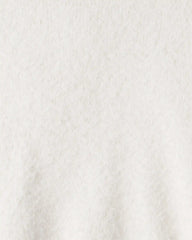Toddler Girl Brushed Sweater - White