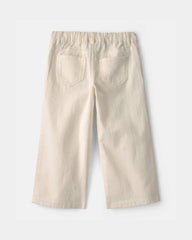 Toddler Girl Floral Twill Pants - Cream