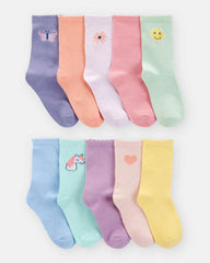 Girls 10-Pack Crew Socks