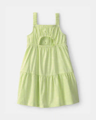 Toddler Girl Tiered Dress - Green