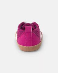 Baby Girl Striped Sneakers - Burgundy
