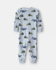 Baby Boy 1-Piece Construction 2-Way Zip DreamPlush Snug Fit Pajama - Blue