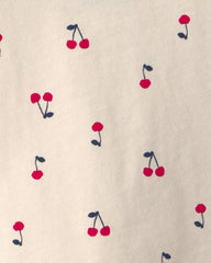 Toddler Girl Cherry Ruffle-Sleeve Tank Top - Cream