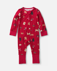 Baby Christmas PurelySoft™ 2-Way Zip Sleep & Play Pajamas - Red