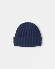 Baby Boy Ribbed Beanie - Navy