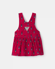 Baby Girl Nutcracker Corduroy Skirtall - Red