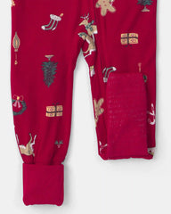 Baby 1-Piece Christmas PurelySoft™ Snug Fit Pajama - Red