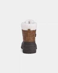 Boys Teddy Fleece Boots - Brown/Black