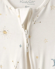 Baby Constellation 2-Way Zip PurelySoft Sleep & Play Pajama - Cream