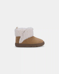 Baby Girl Every Step® First Walker Teddy Fleece Boots - Tan