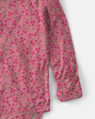 Baby Girl 2-Piece Floral PurelySoft™ Long-Sleeve Bodysuit & Pant Set - Pink