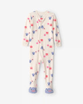 Toddler Girl 1-Piece Monster DreamPlush Snug Fit Footed Pajama - Cream