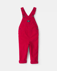 Toddler Girl Corduroy Overalls - Red