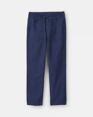 Boys Canvas Pull-On Pants - Navy