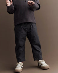 Toddler Boy Canvas Pull-On Pant - Dark Grey