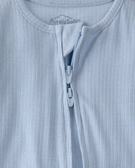 Baby Boy 2-Way Zip PurelySoft Sleep & Play Pajama - Blue