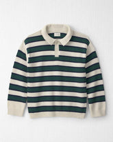 Boys Organic Cotton Sweater Knit Polo in Stripes