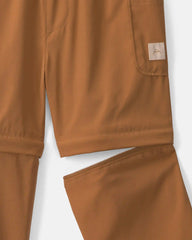 Toddler Boy 2-in-1 Poplin Zip-Off Pants - Brown