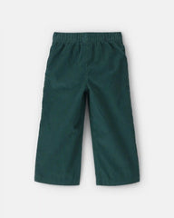 Toddler Girl Floral Corduroy Wide-Leg Pants - Green