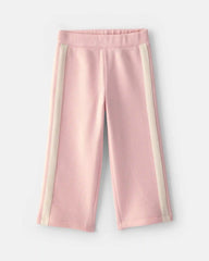 Toddler Girl 2-Piece Varsity Fleece Sweatshirt & Pant Set - Cream/Pink