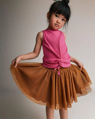 Toddler Girl Avenue Twirl™ Mini Skirt with Tulle - Golden Yellow
