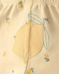 Baby Girl 3-Piece Lemon Bodysuits & Pant Set - Yellow/White