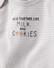 Baby 3-Piece Milk & Cookies Little Character Set® - Grey