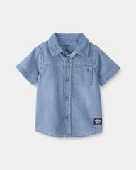 Baby Boy Denim Button-Down Shirt - Blue