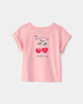 Toddler Girl Cherry Top - Pink