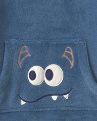 Boys Monster Fleece Loose Fit Pajama Hoodie - Blue
