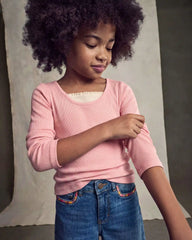 Girls Denim Wide-Leg Jeans - Medium Wash