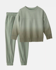 Boys 2-Piece Ombre French Terry Pullover & Pant Set - Green