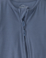 Baby Boy 2-Way Zip PurelySoft Sleep & Play Pajama - Blue