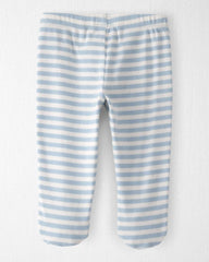 Baby Organic Cotton Footed Pants in Stripes