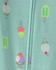 Toddler Girl Popsicle 100% Cotton 1-Piece Pajama - Blue