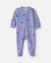 Baby Girl Tulip 2-Way Zip DreamPlush Sleep & Play Pajamas - Blue