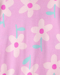 Baby Girl 2-Pack Floral Butterfly 100% Cotton Snug Fit 1-Piece Pajama - Blue/Pink