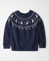 Kids Organic Cotton Fair Isle Sweater Knit Pullover