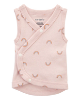 Baby Girl Preemie Rainbow Cotton Tank - Pink