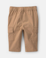 Baby Boy Wide-Leg Cargo Pants - Khaki