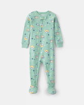 Baby Peanuts Snoopy 100% Cotton Snug Fit 1-Piece Pajama - Green